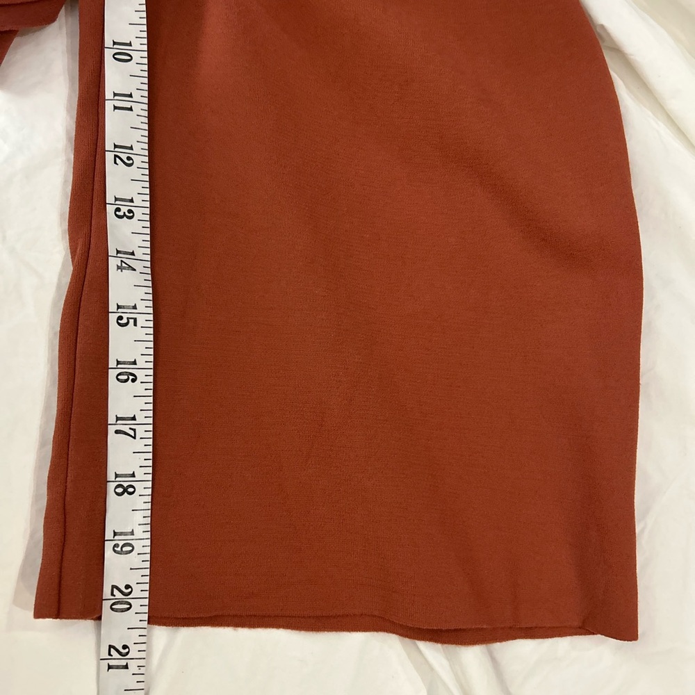 STELLA MCCARTNEY Wide‎ Leg Cropped Knit Pants Burnt Orange - Picture 14 of 16